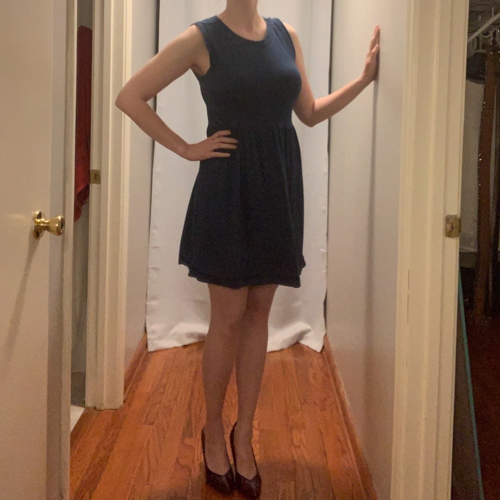 Ann Taylor Loft Chambray Denim Sleeveless Dress